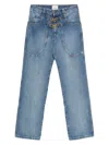 Isabel Marant Buckled Patch-pocket Jeans In Blue