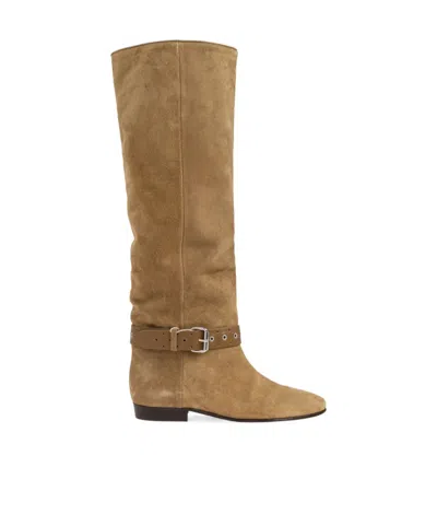 Isabel Marant Rilton Buckle-strap Boots In Brown