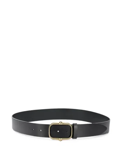 Isabel Marant Buckle-fastening Leather Belt In Black