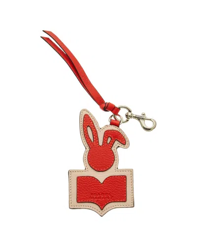 Isabel Marant Bunny Leather Key Holder In Red