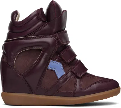 Isabel Marant Burgundy Bekett Sneakers