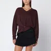 Isabel Marant Burgundy Draped Cosima Sweater In Burgundy