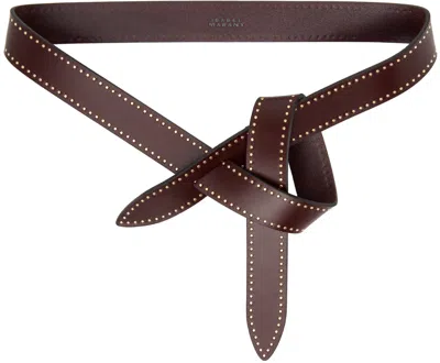 Isabel Marant Burgundy Lecce Belt In 80by Burgundy