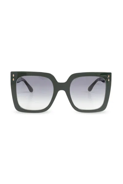 Isabel Marant Logo Sunglasses In Green