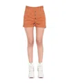 Isabel Marant Button-fastening Cotton Shorts In Pink