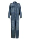 Isabel Marant Button-fastening Denim Jumpsuit In Blue