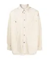Isabel Marant Nario Cotton Corduroy Button-up Overshirt In White