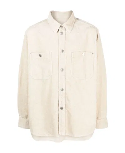 Isabel Marant Buttoned Corduroy Shirt In White