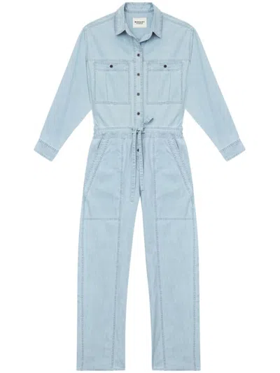 Isabel Marant Buttoned Drawstring Waist In Blue