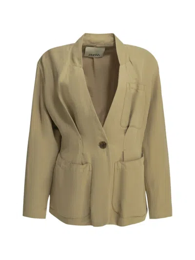 Isabel Marant Button-fastening Pocket-detail Coat In Neutral