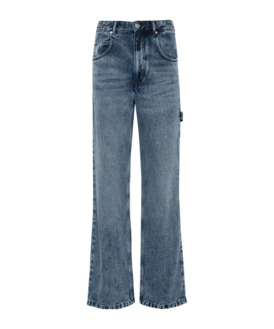 ISABEL MARANT ISABEL MARANT BYMARA LOGO PATCH WIDE-LEG JEANS