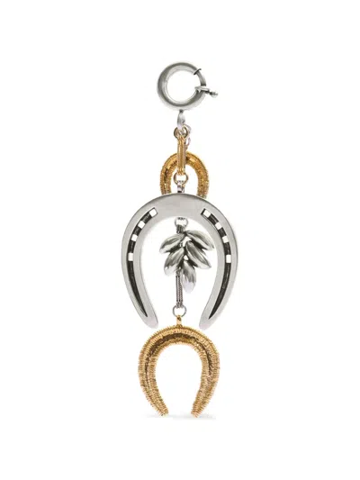 Isabel Marant Byrne Two-tone Horseshoe-detail Keyring In Multi