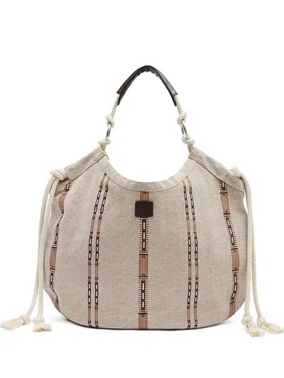 Isabel Marant Byron Cotton Tote Bag In Neutral