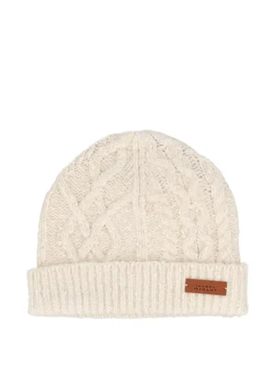 Isabel Marant Cable-knit Beanie In Neutral