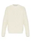 Isabel Marant Cable-knit Crew-neck Sweater In Neutral