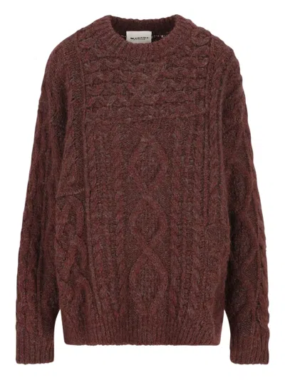 Isabel Marant Cable-knit Sweater In Brown