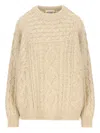 Isabel Marant Oversized Boyish Alpaca Cable-knit Pullover In Neutral