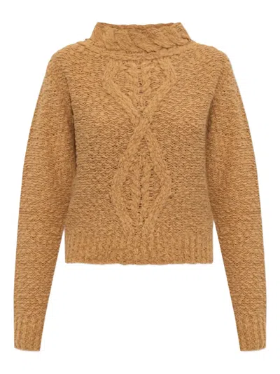 ISABEL MARANT CABLE-KNIT TURTLENECK SWEATER