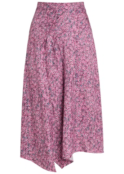 Isabel Marant Cacia Floral-print Woven Midi Skirt In Multi