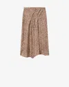 Isabel Marant Draped Caciamain Midi Skirt In Brown
