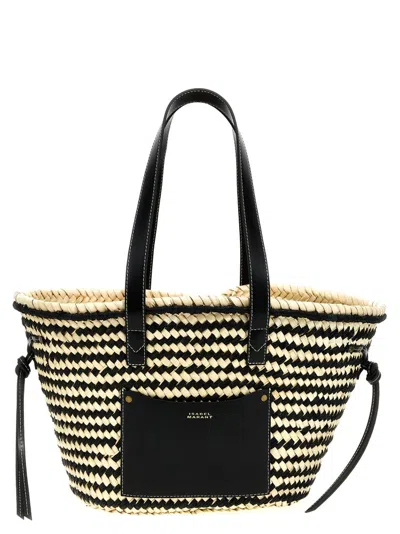 Isabel Marant Cadix Medium Raffia Basket Bag In Brown