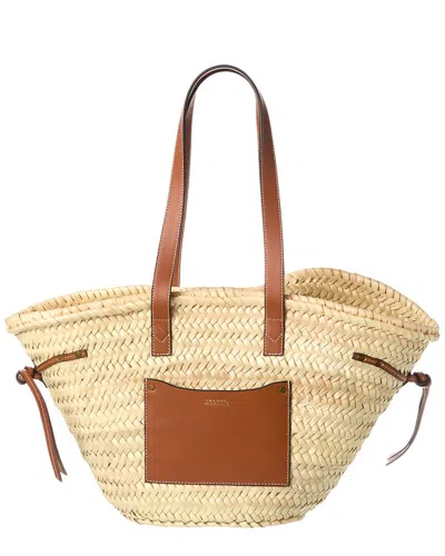 Isabel Marant Cadix Raffia & Leather Tote