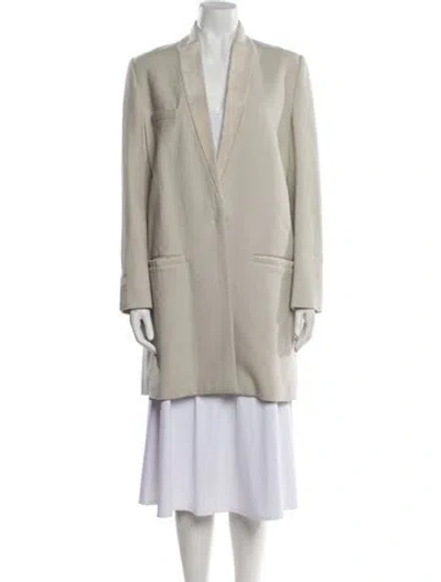 Pre-owned Isabel Marant Calf Hair Fur Coat In Neutral