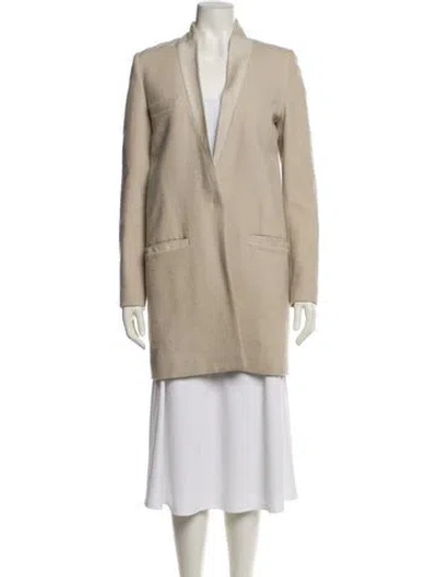 Pre-owned Isabel Marant Calf Hair Fur Coat In Neutral