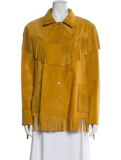Pre-owned Isabel Marant Calf Leather Jacket In Yellow