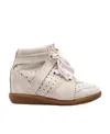Isabel Marant Ankle Sneakers In Calf Suede In Nude