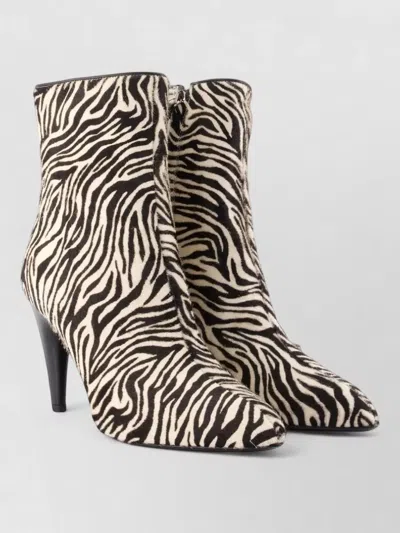 Isabel Marant Calfskin Leather Ankle Boots In Neutral