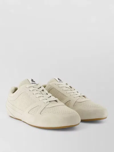 Isabel Marant Calfskin Leather Low-top Sneakers In Neutral