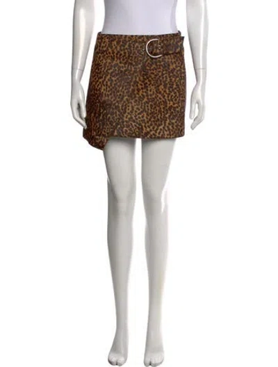 Pre-owned Isabel Marant Calfskin Mini Skirt In Black