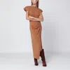 Isabel Marant Camel-coloured Nadela Cotton Dress In Brown
