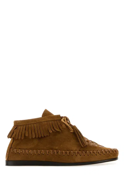Isabel Marant Camel Suede Felsa Lace-up Shoes In Light Brown
