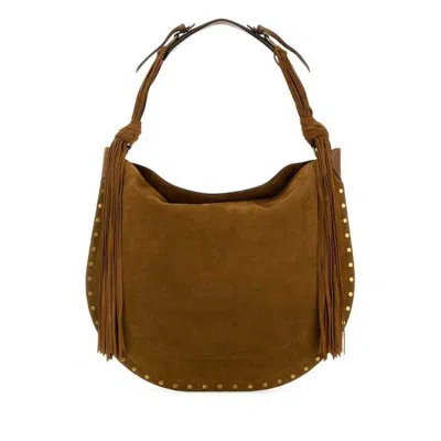 Isabel Marant Camel Suede Oskan Shopping Bag Cognac Borse A Tracolla In Brown