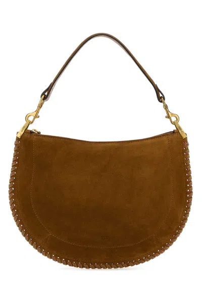 Isabel Marant Camel Suede Oskan Shoulder Bag In Brown
