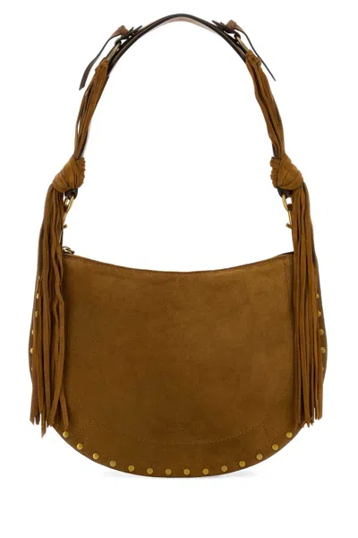 Isabel Marant Camel Suede Oskan Shoulder Bag In Brown