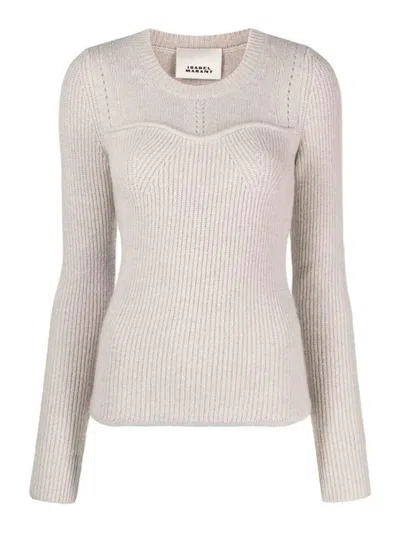 Isabel Marant Brumea Merino Wool-blend Jumper In Beige