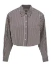 Isabel Marant Maroon Fleora Cropped Shirt In Red