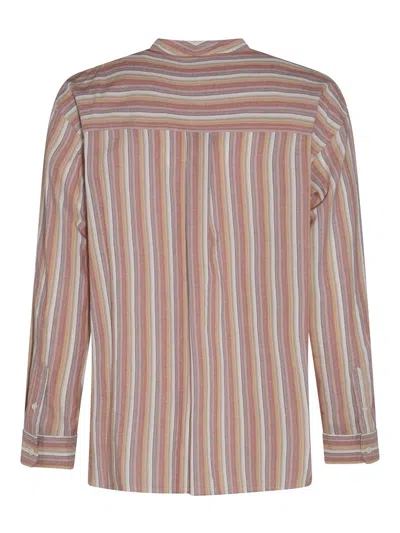 Isabel Marant Ochre Cotton Stripe T-shirt In Brown