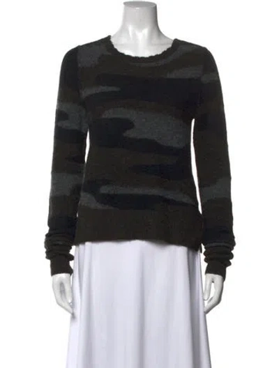 Pre-owned Isabel Marant Camouflage Print Crew Neck Sweater In Brown