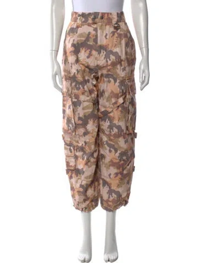 Pre-owned Isabel Marant Camouflage Print Wide Leg Pants In Neutral