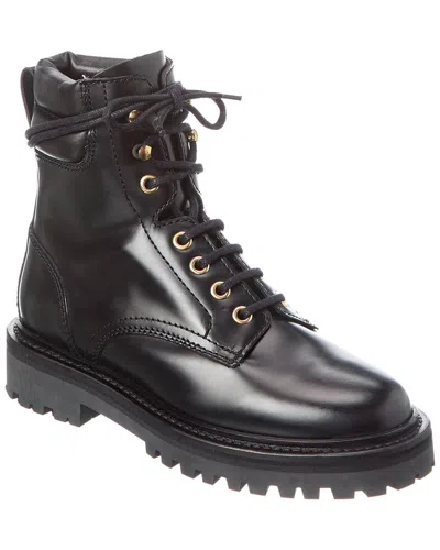 Isabel Marant Campa Leather Combat Boot In Black