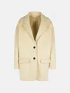 Isabel Marant 'campbelle' Beige Virgin Wool Blend Coat In Beige