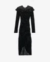 Isabel Marant Zebra-print Asymmetric Dress In Black