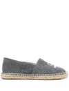 Isabel Marant Textured Grey Slip-on Sneakers With Jute-wrapped Midsole