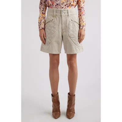 Isabel Marant Candice Denim Shorts In Ecru