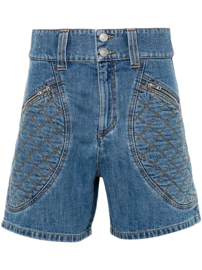 Isabel Marant Candice High-rise Denim Shorts In Blue