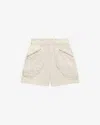 Isabel Marant Candice Denim Shorts In Ecru